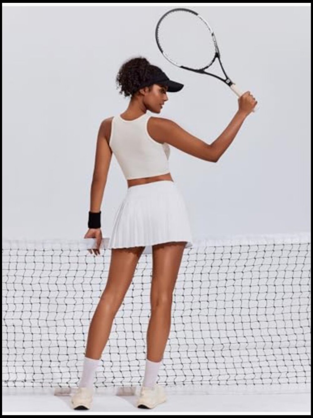 Pleated Tennis Skort High Waisted with Pockets Lightweight Athletic Skirt - Picture 3 of 7